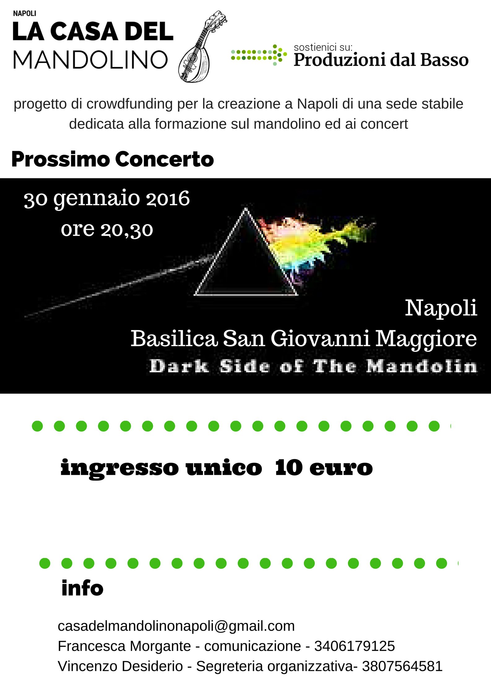 dark side of mandolin  concerto 30 gennaio 2015 Napoli 