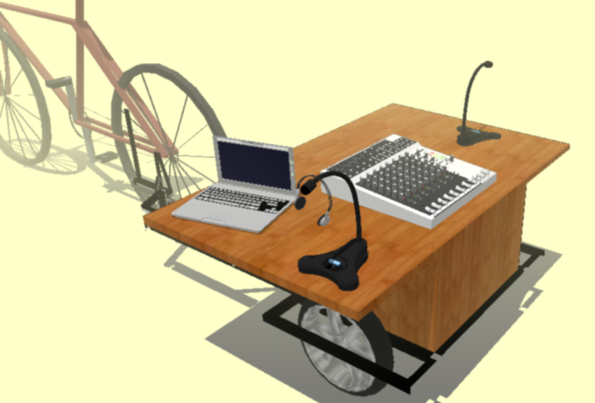 Studio mobile in bicicletta