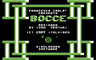 BOCCE! 1987. Il primo videogioco pubblicato da Simulmondo!