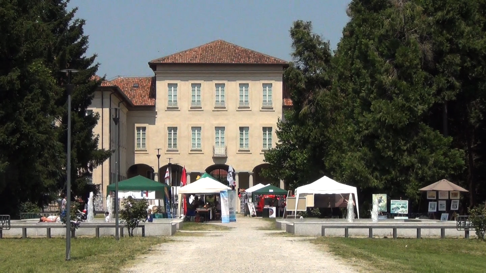 Villa Scheibler, durante la festa delle associazioni.