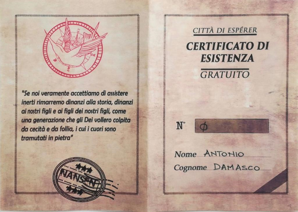 Certificato di esistenza - esterno