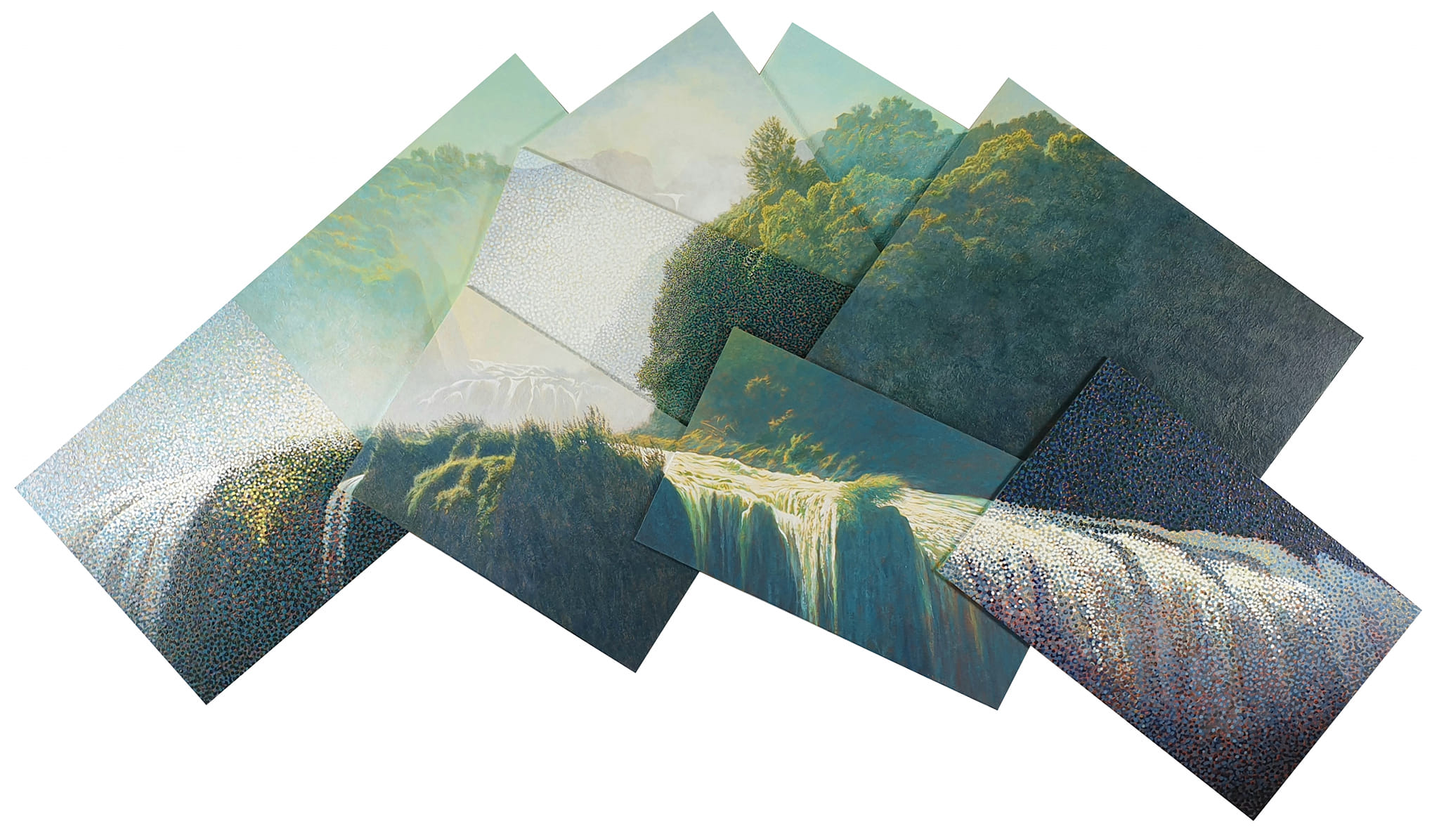 Dipinto della Cascata Marmore realizzato da Lars Physant per il Terni Falls Festival 2021