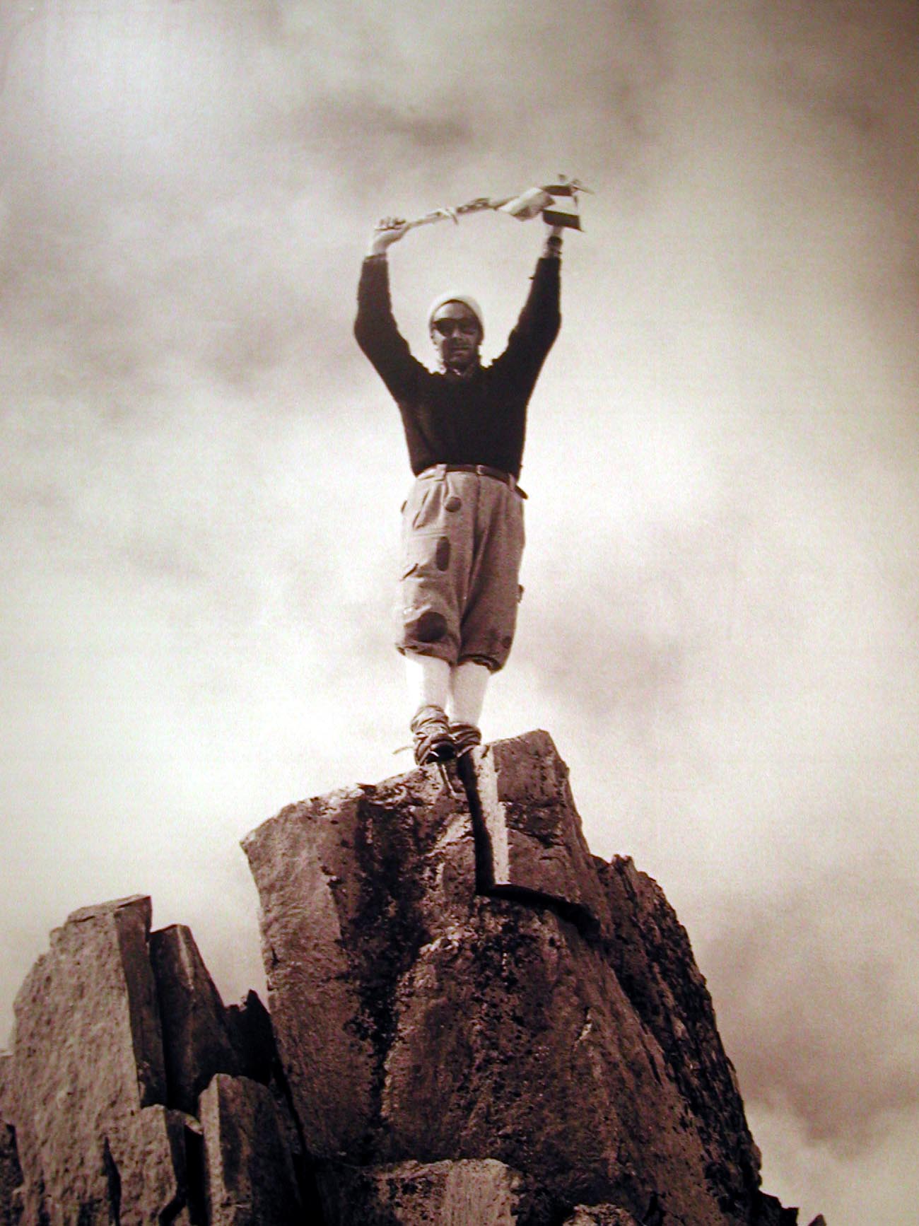 Mario Fantin sulla vetta del Nevado Panathlon.