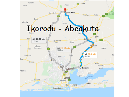 Tragitto Ikorodu-Abeakuta