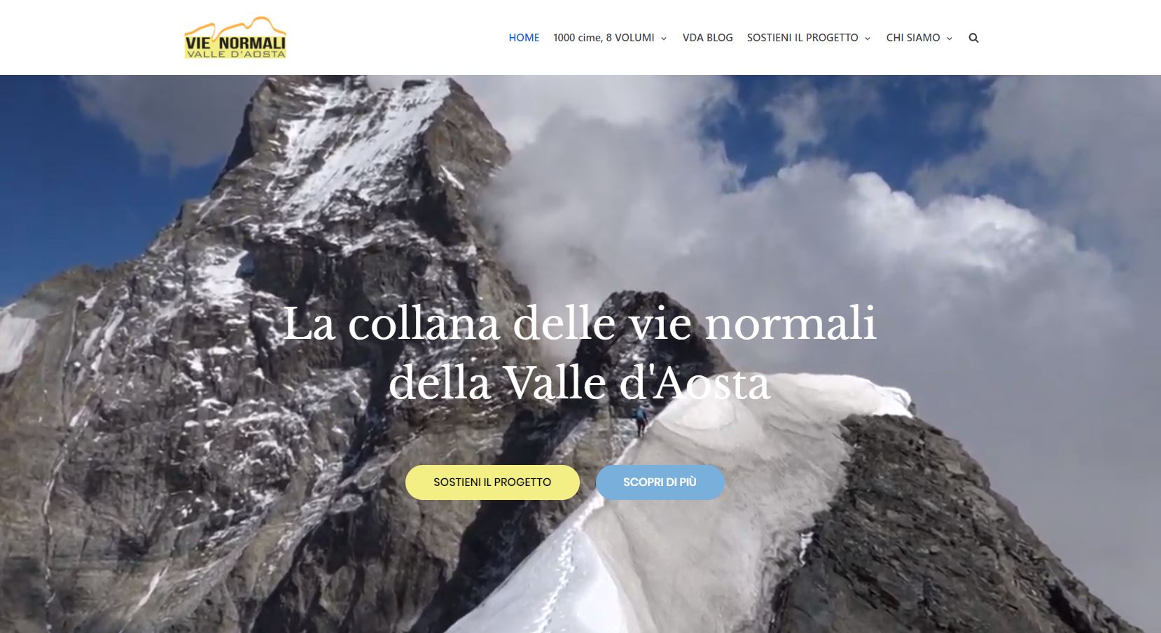 Il sito internet del progetto, www.vienormalivalledaosta.it