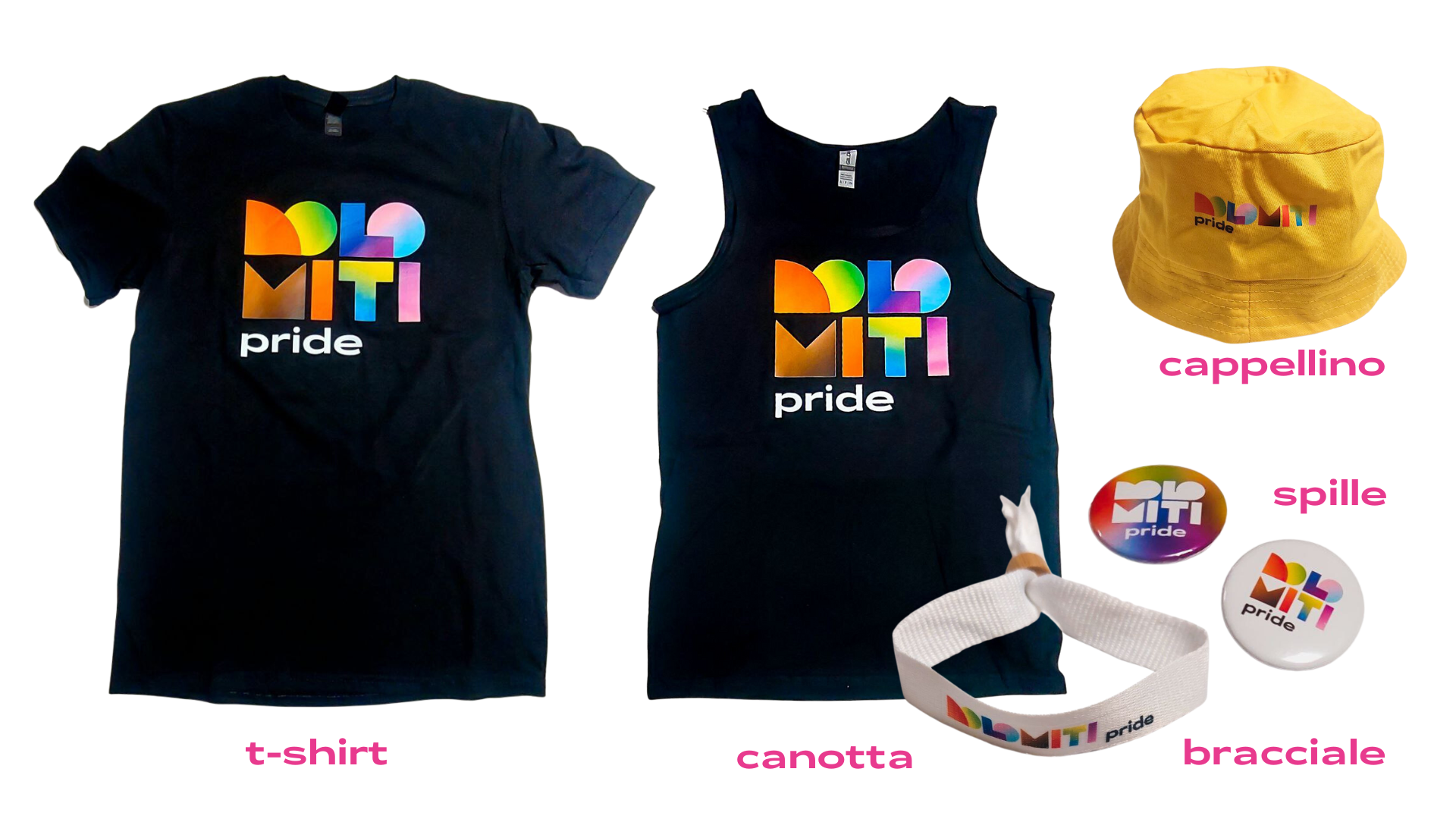 I gadget del Dolomiti Pride 2023