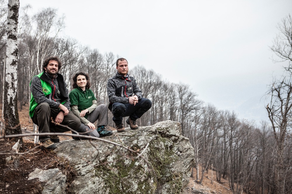 Fondatori di Togreenther nel bosco