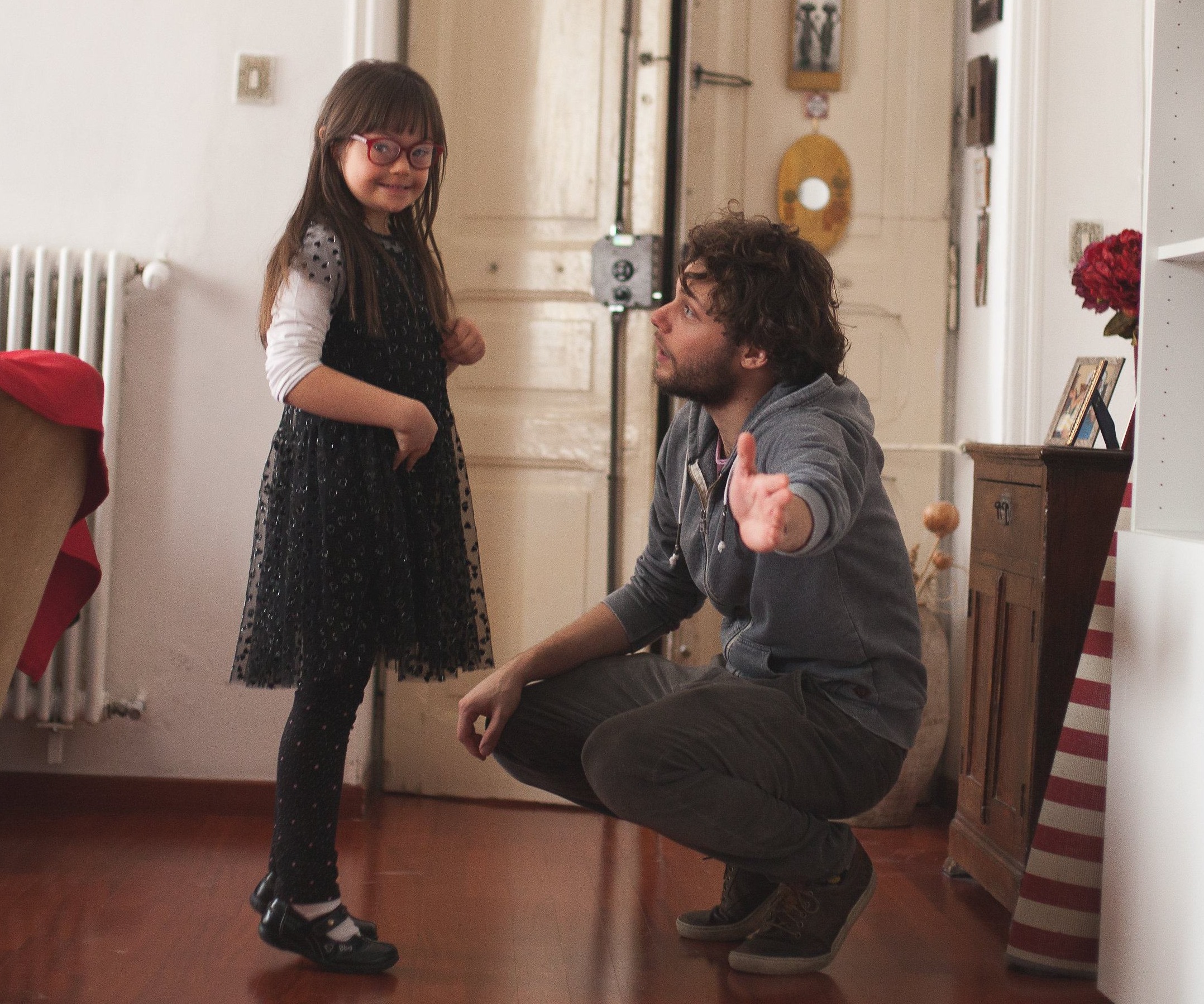 Ludovico e Miriam durante le prime prove di regia