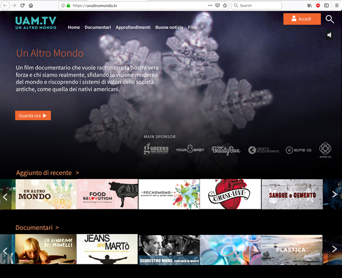 Homepage UAM TV parte alta