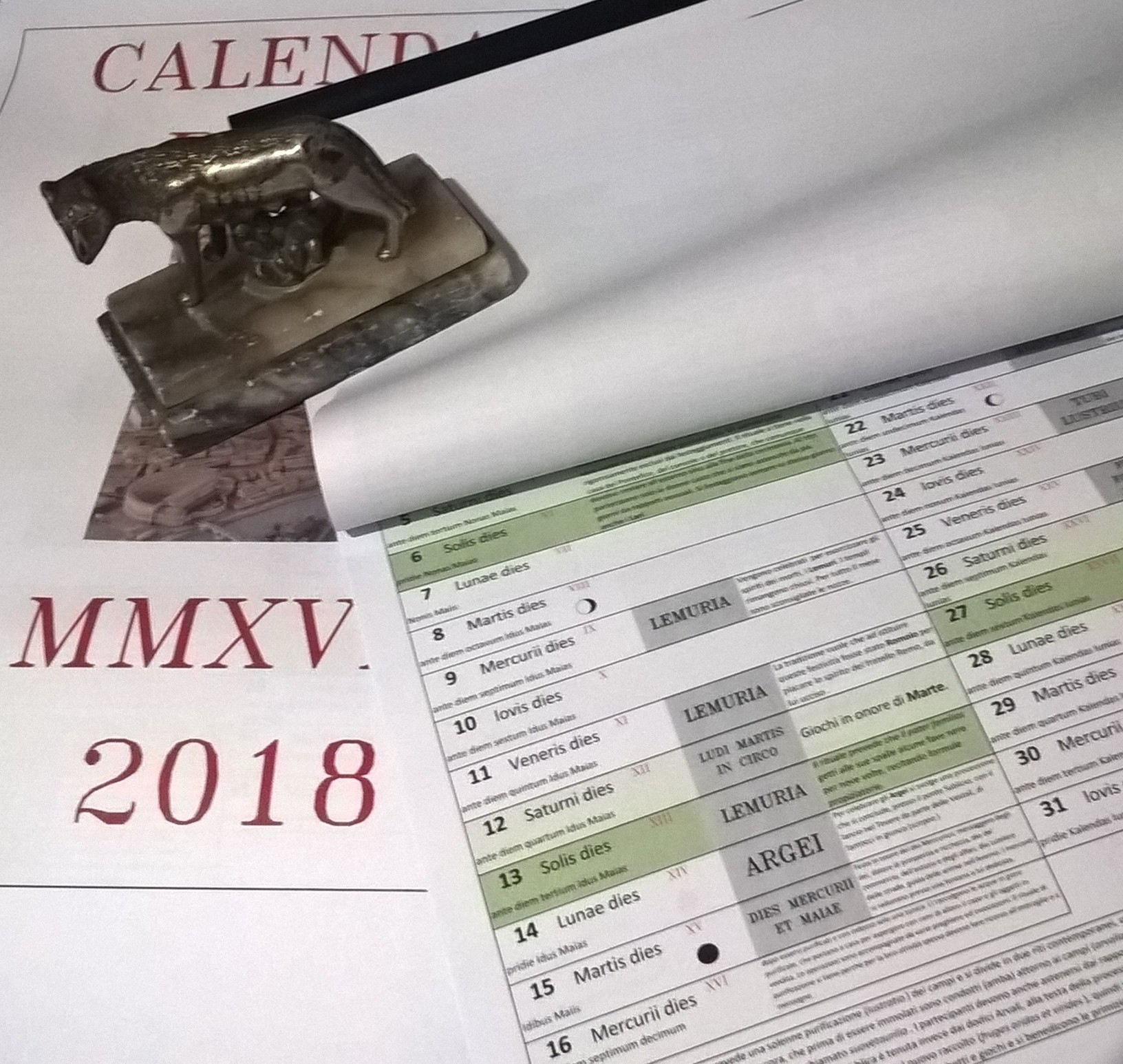 Calendario Romano MMXVIII (2018)