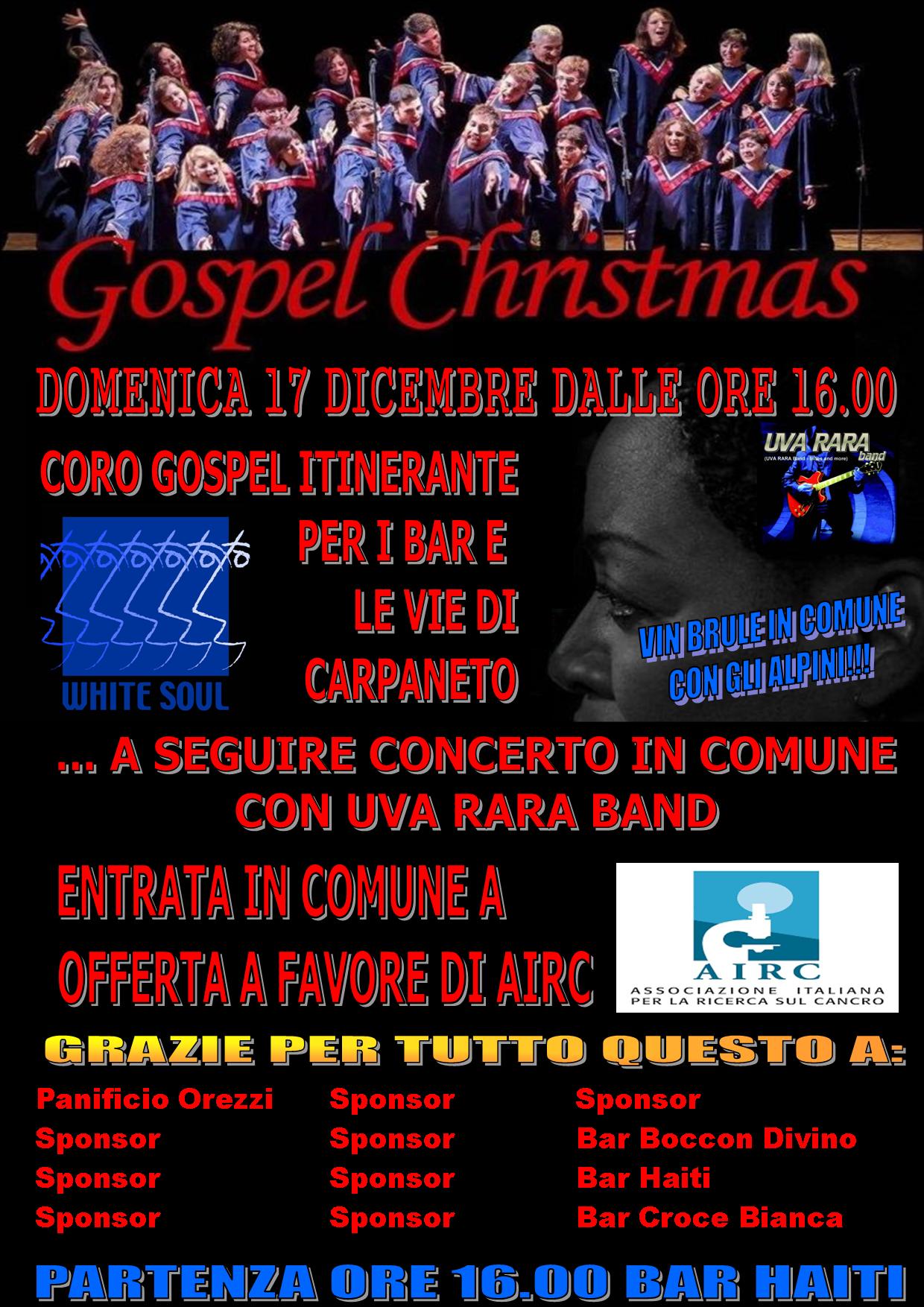 Gospel Christmas per Airc