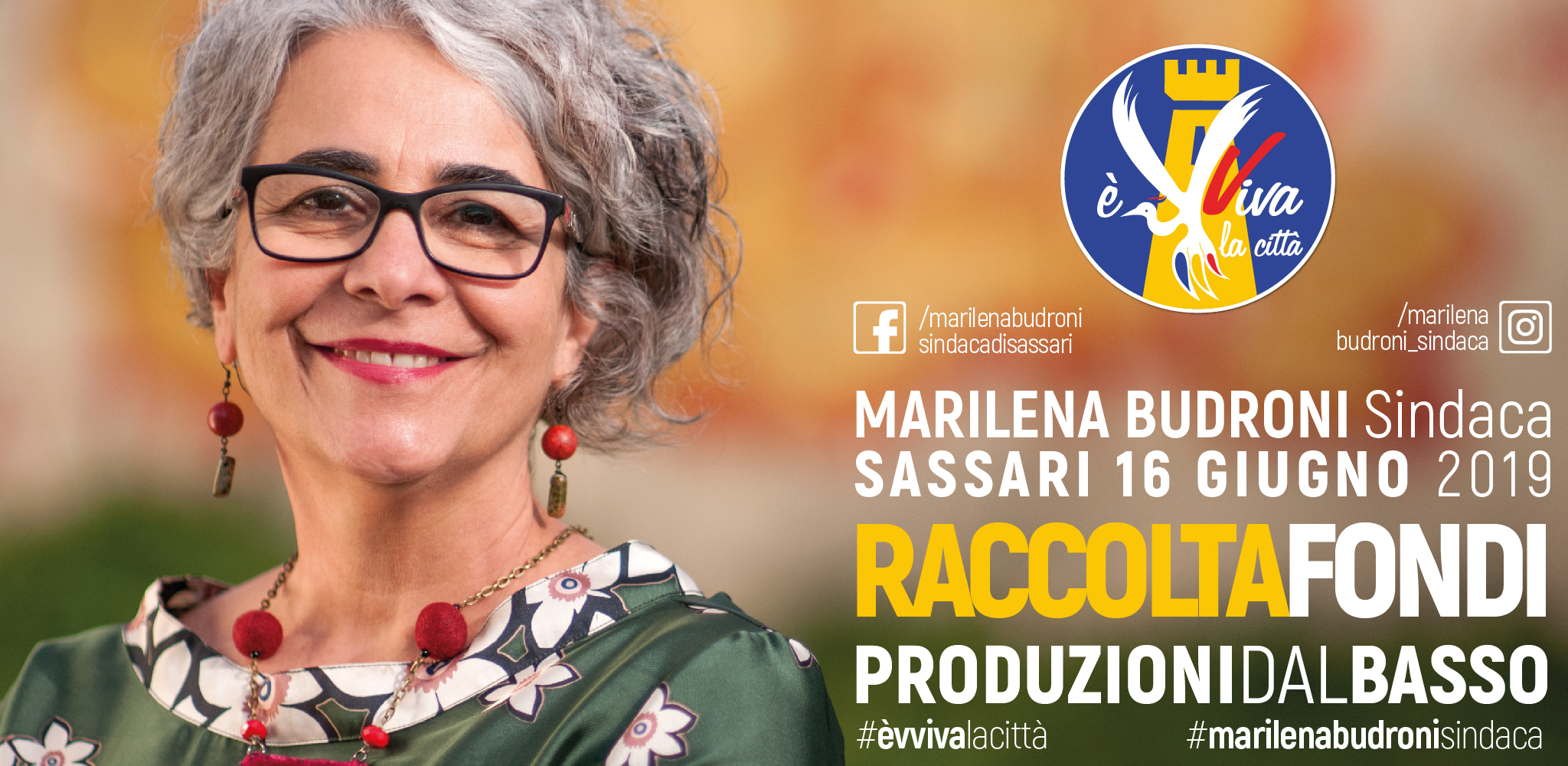 Raccolta fondi per campagna elettorale Èvviva la Città // Marilena Budroni Sindaca di Sassari