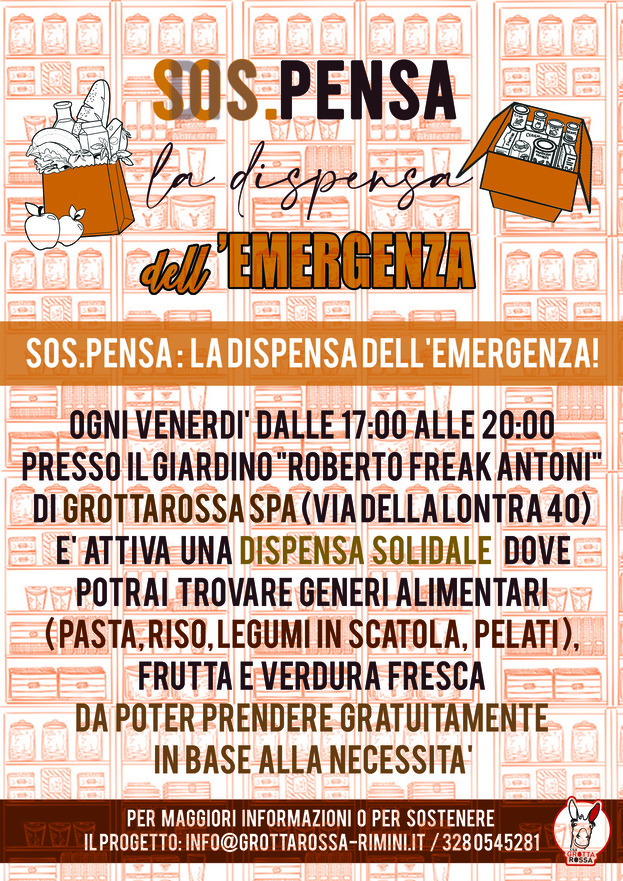 SOSTIENI SOS.PENSA LA DISPENSA DELL'EMERGENZA CROWFUNDING