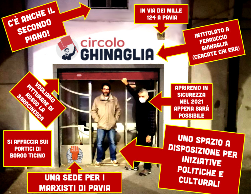 Apriamo il Circolo Ghinaglia a Pavia