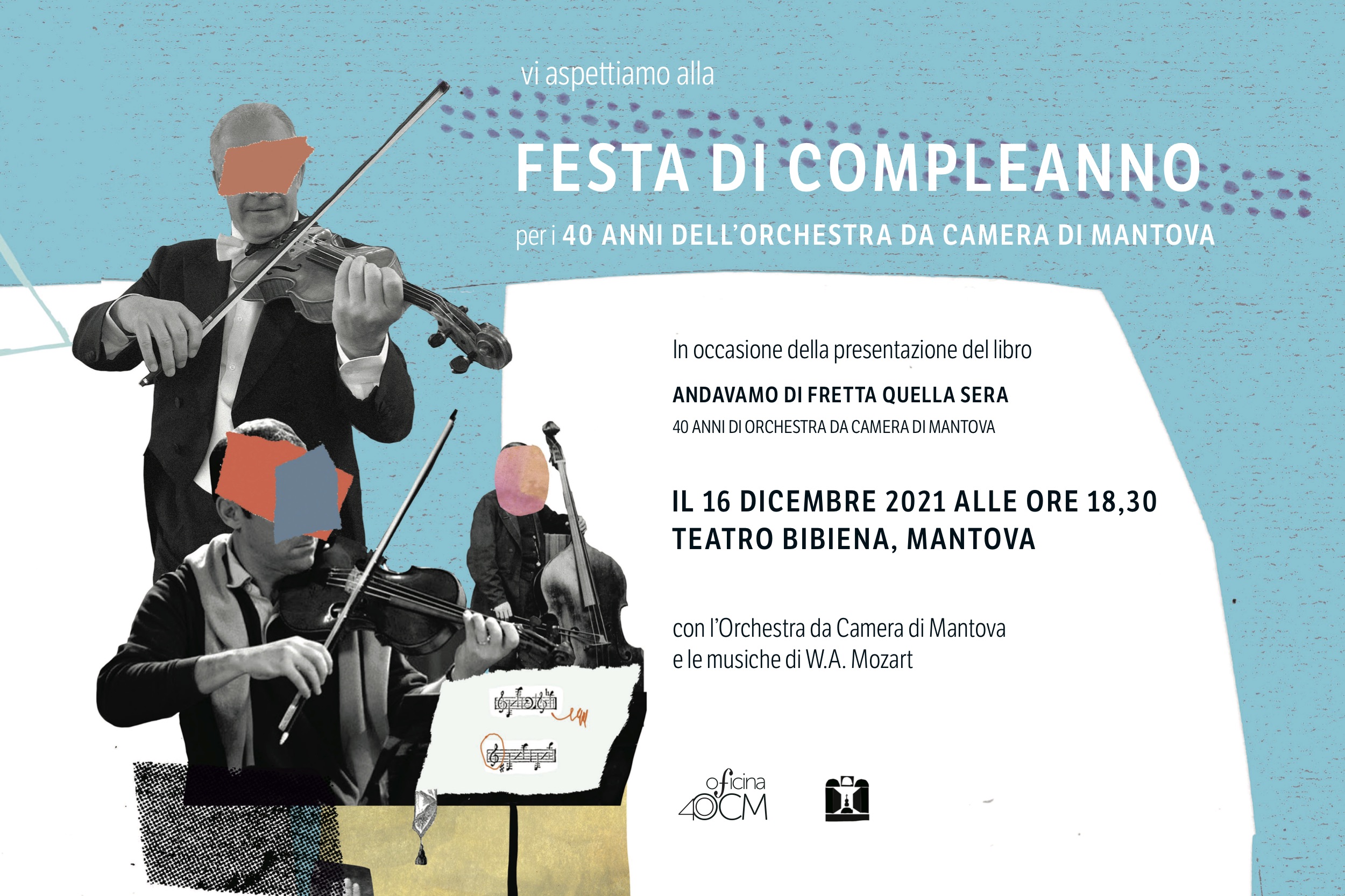 Festeggia con noi i 40 anni dell’Orchestra da Camera di Mantova! Sostieni i progetti 2021 di Oficina OCM