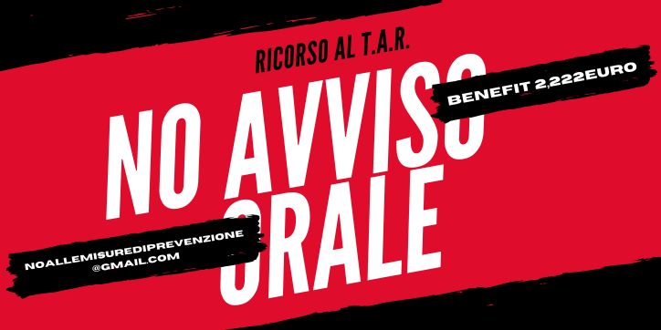 Ricorso al TAR contro l'avviso orale