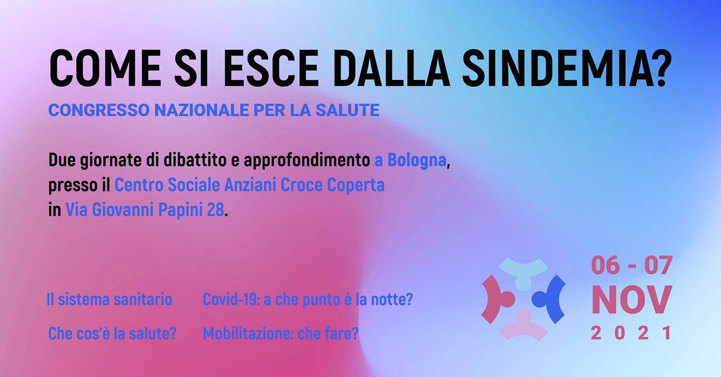 Raccolta fondi per il Congresso nazionale: Come si esce dalla Sindemia?