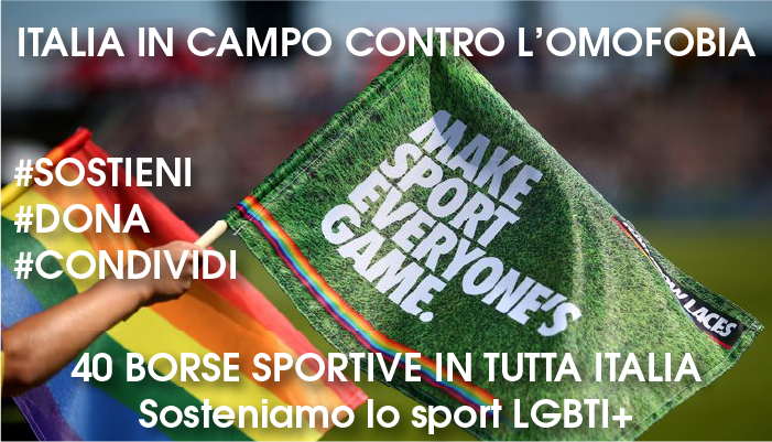 Sostieni lo Sport LGBTI+: dona 40 BORSE SPORTIVE con Italia in Campo Contro l'Omofobia