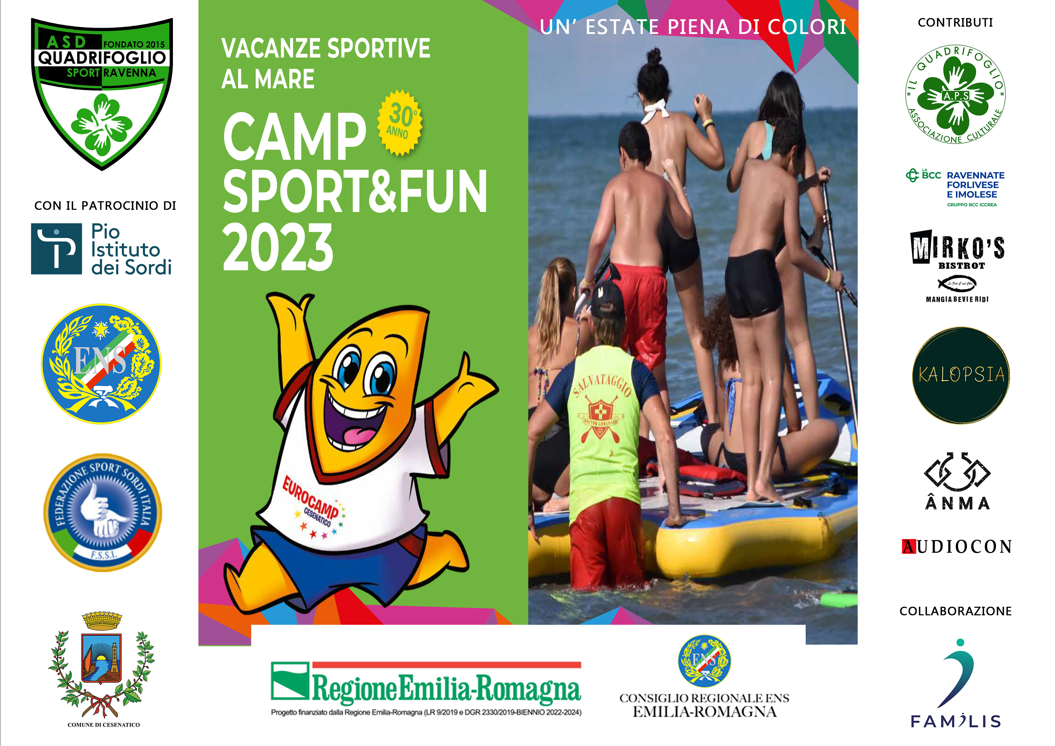 SUMMER CAMP 2023 -  SPORT & FUN
 per Ragazzi Sordi