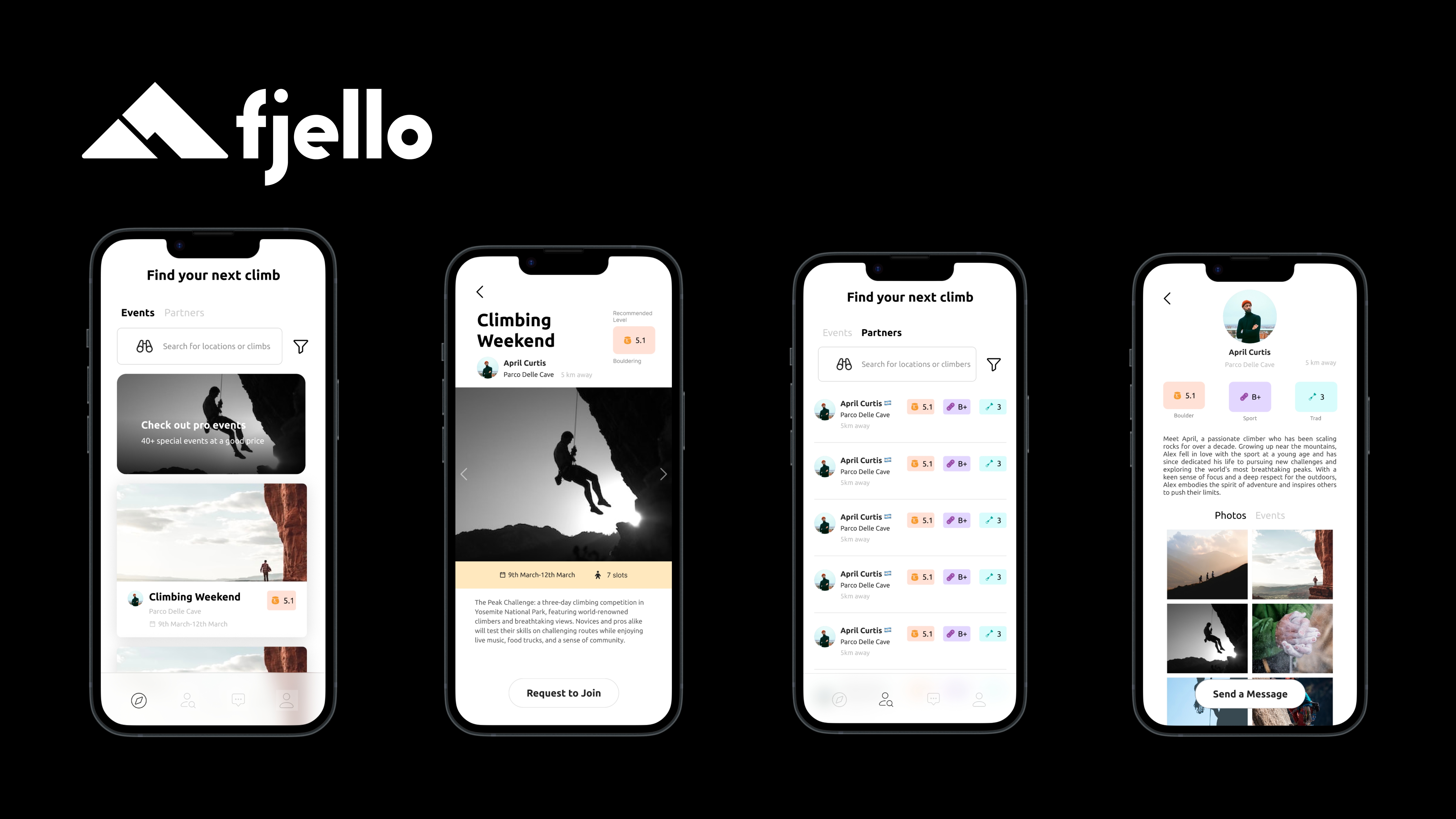 Fjello app: your app to find climbing partners and events