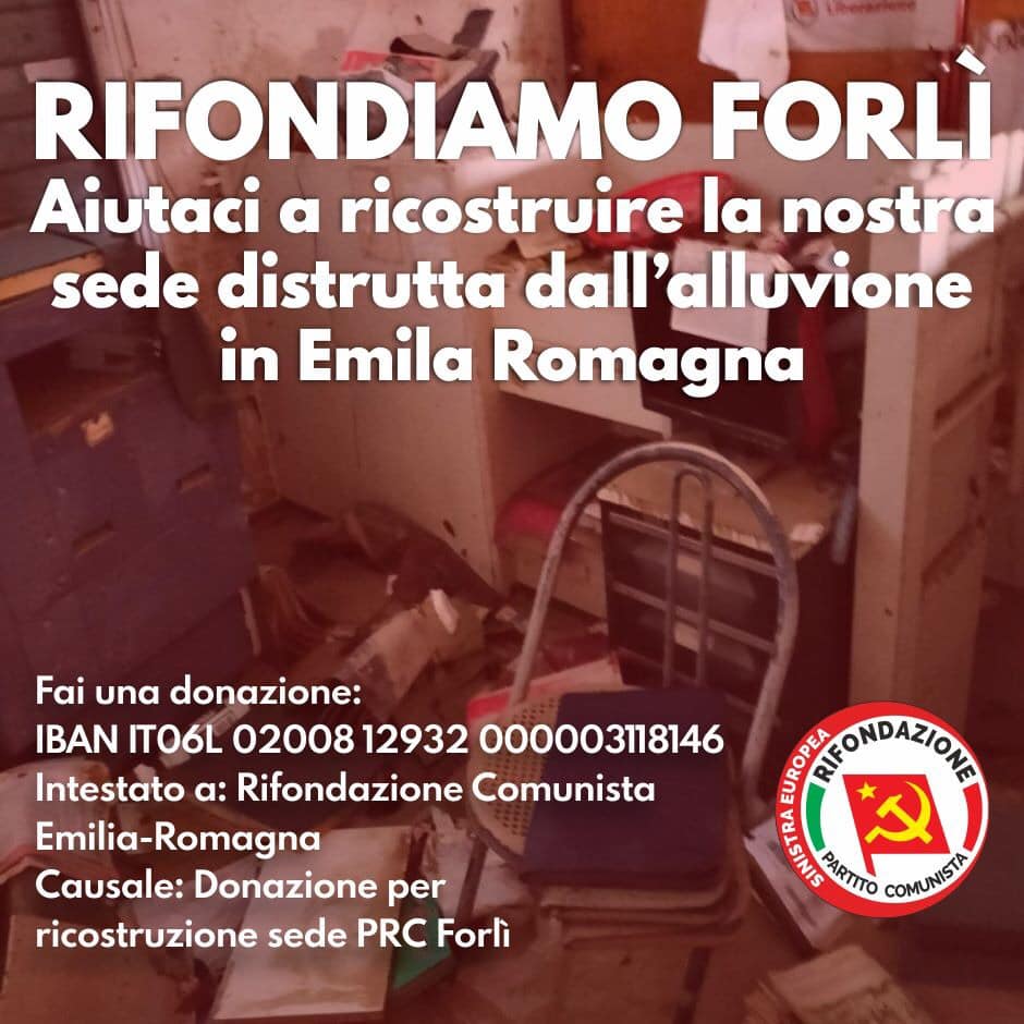 Rifondiamo Forlì: ricostruiamo la nostra sede distrutta dall'alluvione