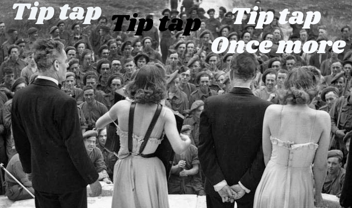 TIP TAP  TIP TAP  
TIP TAP  ONCE MORE