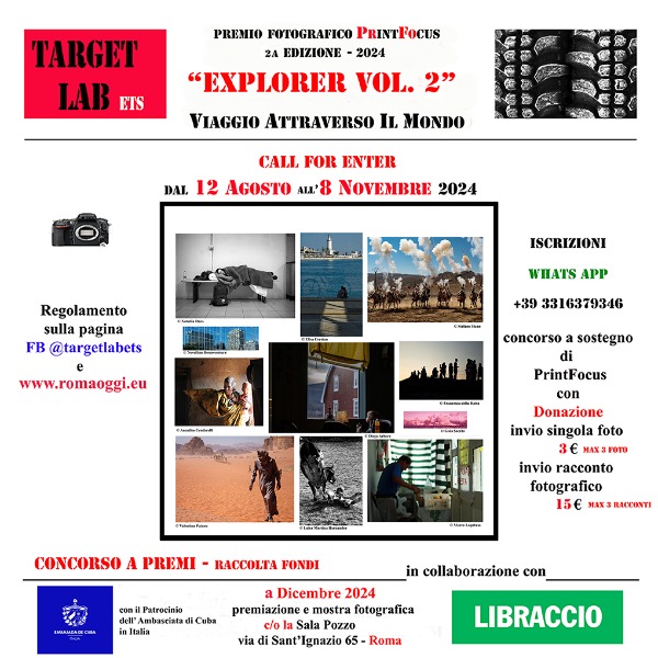 Raccolta fondi PrintFocus 2a edizione 2024 . Explorer vol.2 Viaggio intorno al Mondo
