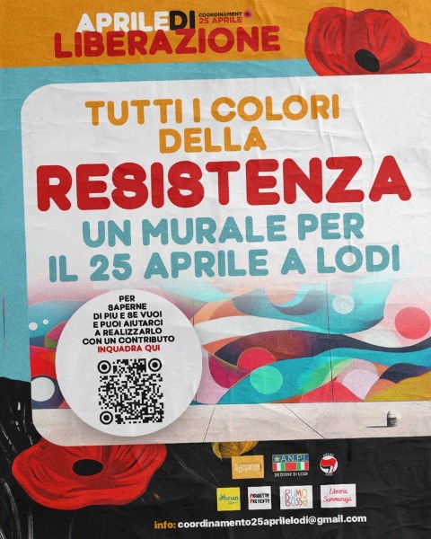 Tutti i colori della Resistenza: un murale per il 25 aprile a Lodi