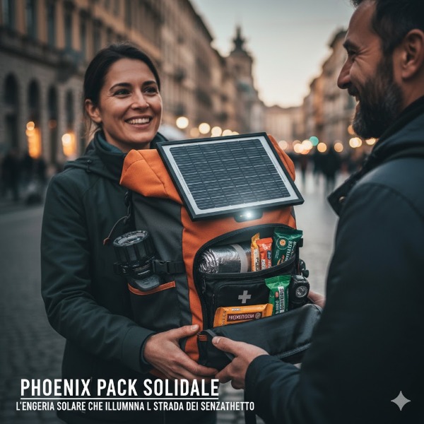 Phoenix Pack Solidale: L'Energia Solare che Illumina la Strada dei Senzatetto Phoenix Pack Solidale: L'Energia Solare che Illumina la Strada dei Senzatetto
