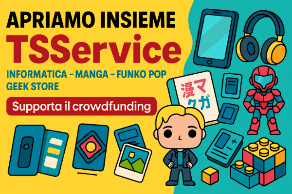 Sostieni l'apertura del nostro nuovo negozio di informatica e cultura pop Sostieni l'apertura del nostro nuovo negozio di informatica e cultura pop