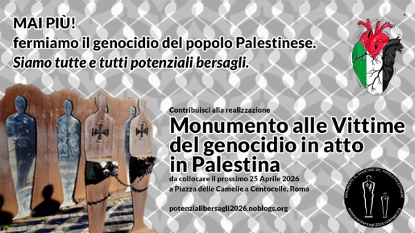 Monumento alle Vittime del GENOCIDIO in atto in PALESTINA Monumento alle Vittime del GENOCIDIO in atto in PALESTINA