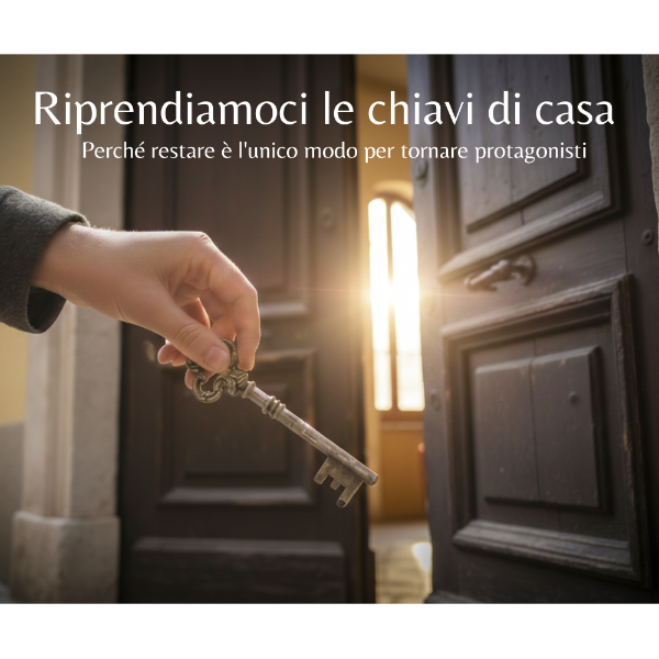 RIPRENDIAMOCI LE CHIAVI DI CASA: Perché restare è l'unico modo per tornare protagonisti.