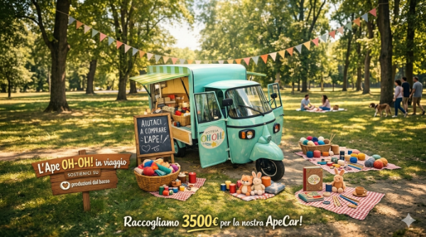 Trasformiamo un’ApeCar 50 in un laboratorio di cucito per bambini - Bottega OH-OH!