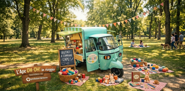 Trasformiamo un’ApeCar 50 in un laboratorio di cucito per bambini - Bottega OH-OH! Trasformiamo un’ApeCar 50 in un laboratorio di cucito per bambini - Bottega OH-OH!
