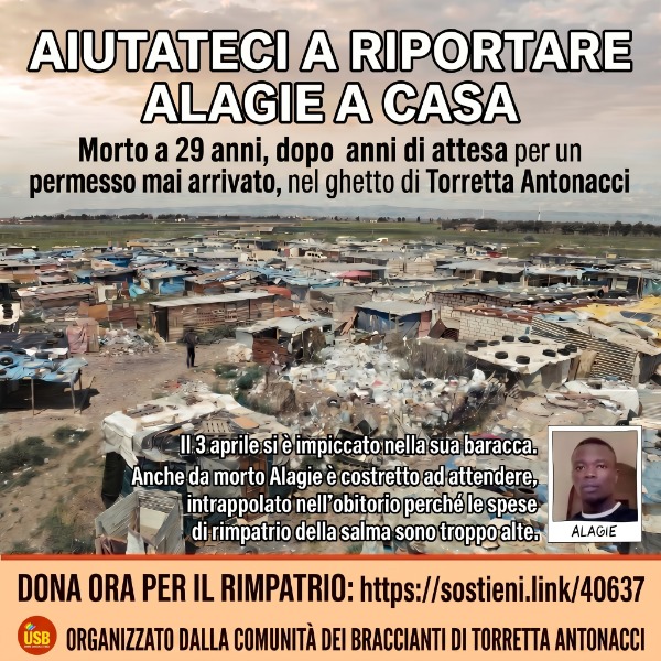 Riportiamo Alagie a casa. Almeno da morto.