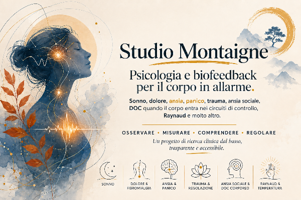 Studio Montaigne: biofeedback per il corpo in allarme Studio Montaigne: biofeedback per il corpo in allarme