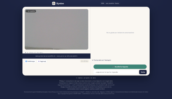 Kynion — comunicazione per le persone sorde, ovunque serva Kynion — comunicazione per le persone sorde, ovunque serva
