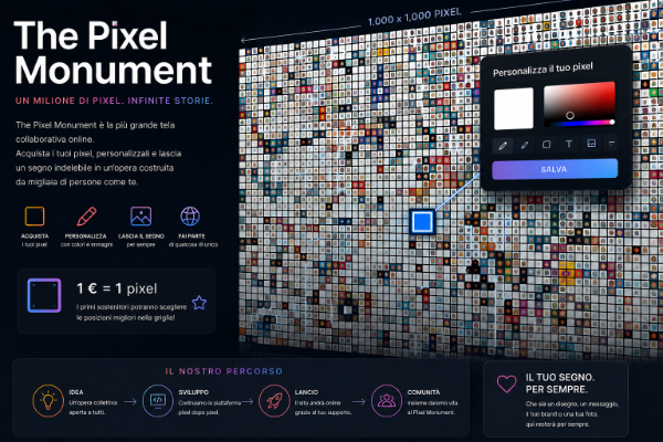 The Pixel Monument: La tela digitale collaborativa d'Italia The Pixel Monument: La tela digitale collaborativa d'Italia