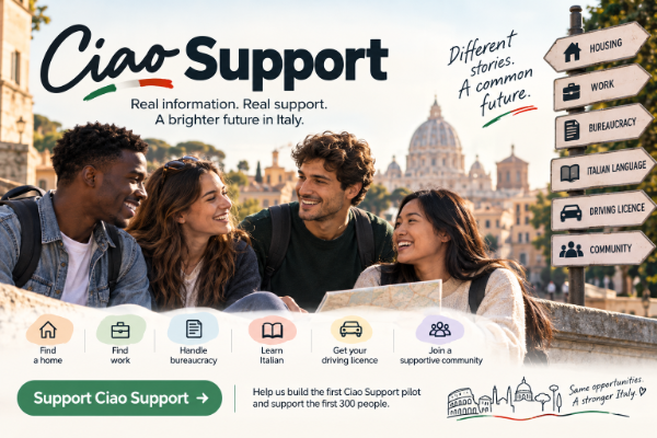 Ciao Support - Tutto ciò che serve per costruirsi una vita in Italia Ciao Support - Tutto ciò che serve per costruirsi una vita in Italia