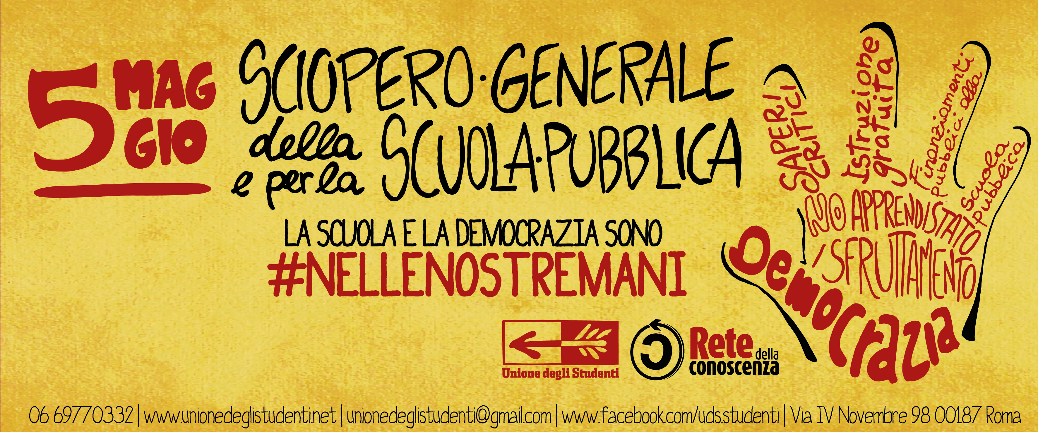 5 Maggio - Pullman per Roma - Manifestazione nazionale studentesca per la SCUOLA PUBBLICA 5 Maggio - Pullman per Roma - Manifestazione nazionale studentesca per la SCUOLA PUBBLICA