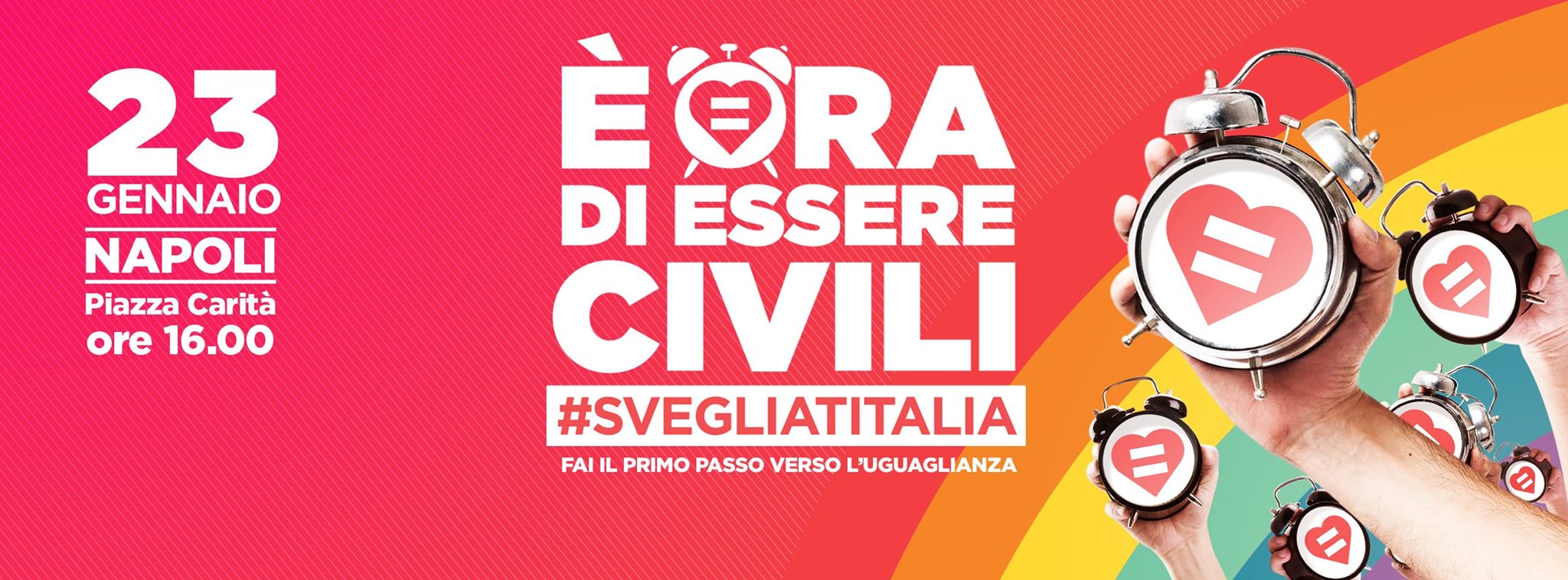 SVEGLIATI NAPOLI - È ora di essere civili (TANTE PIAZZE PER L'UGUAGLIANZA) #SvegliatiItalia