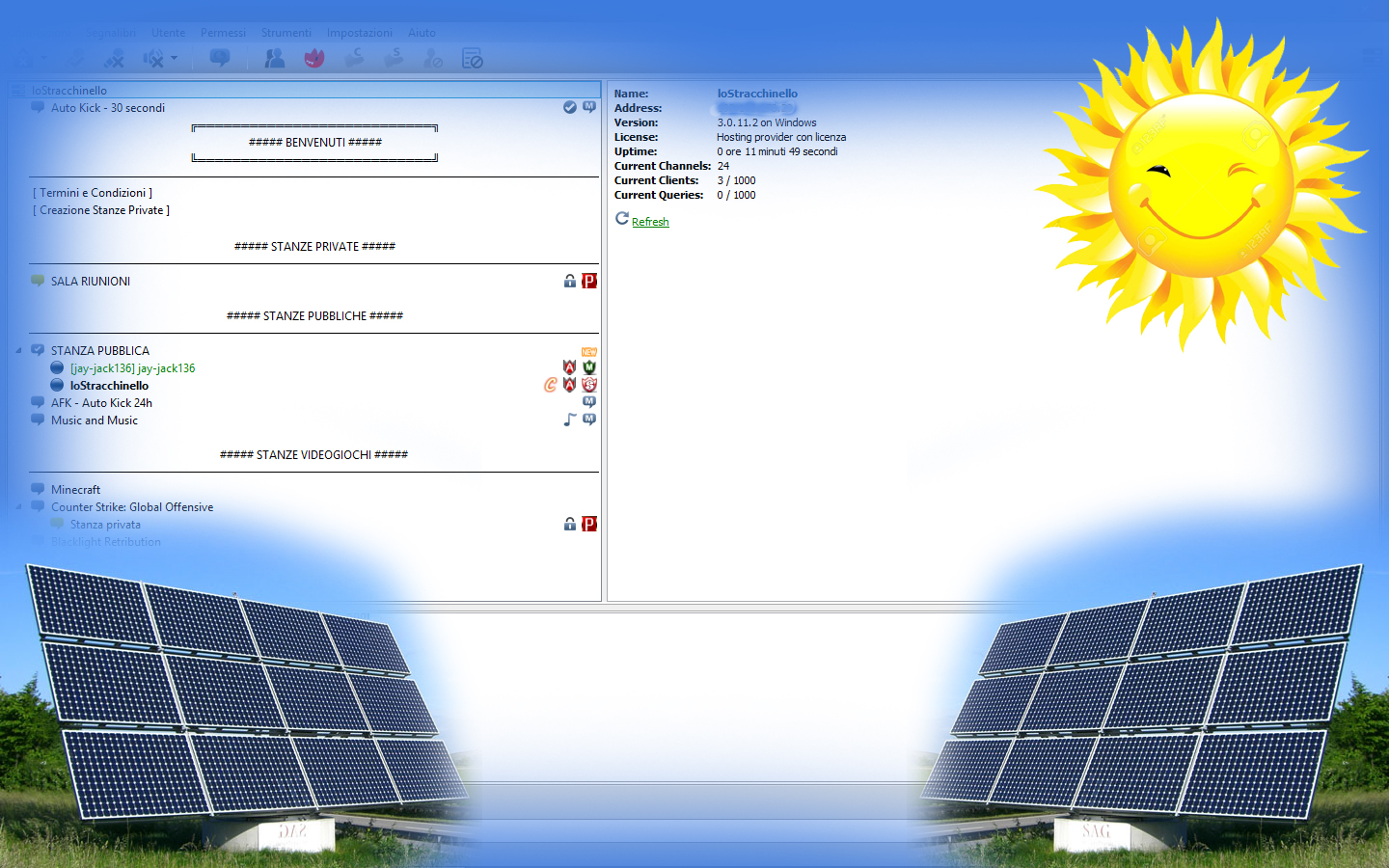 Un TeamSpeak ad energia solare